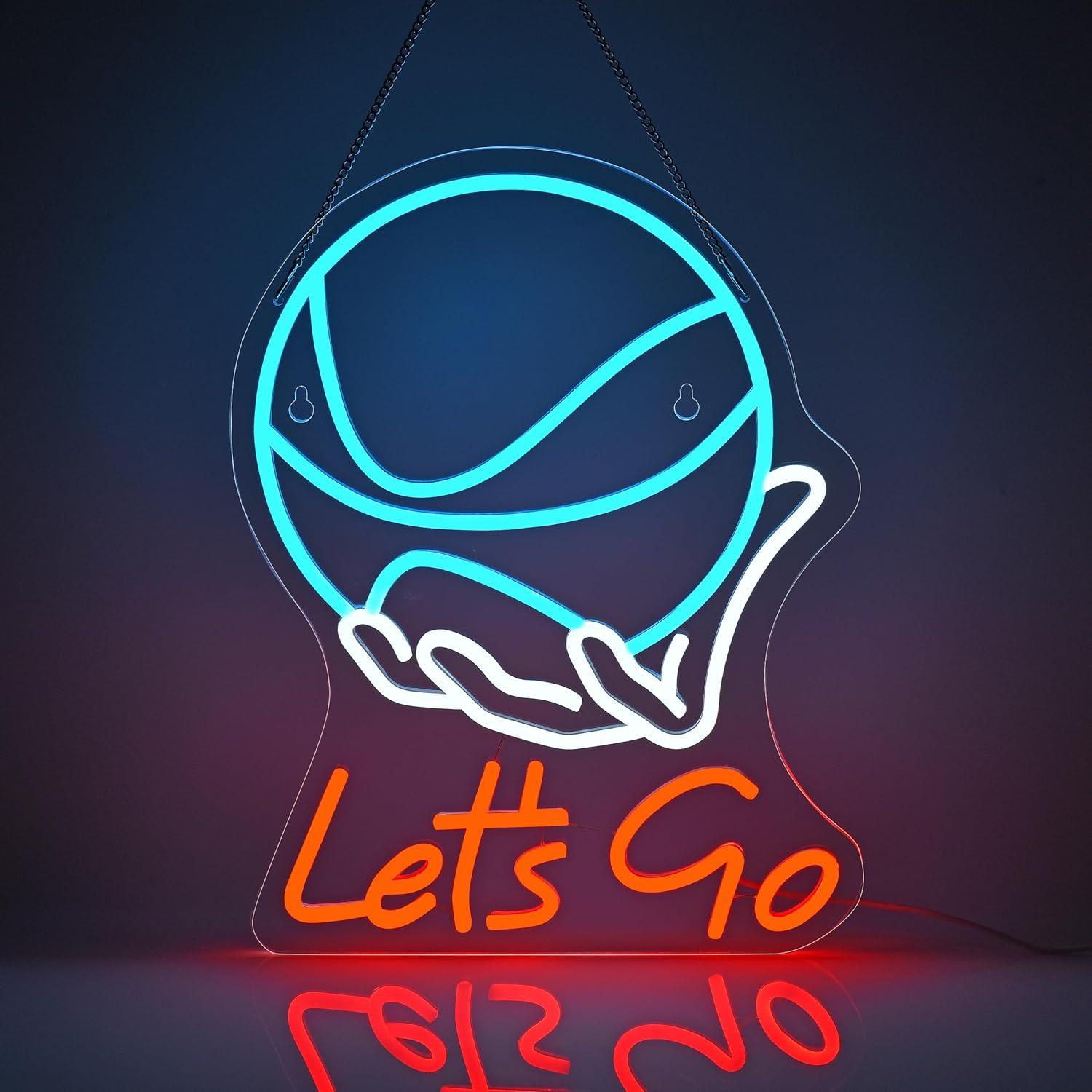 Lighting Decoration Ideas - Let's Go Basketball Neon-Schild LED-Leuchten für