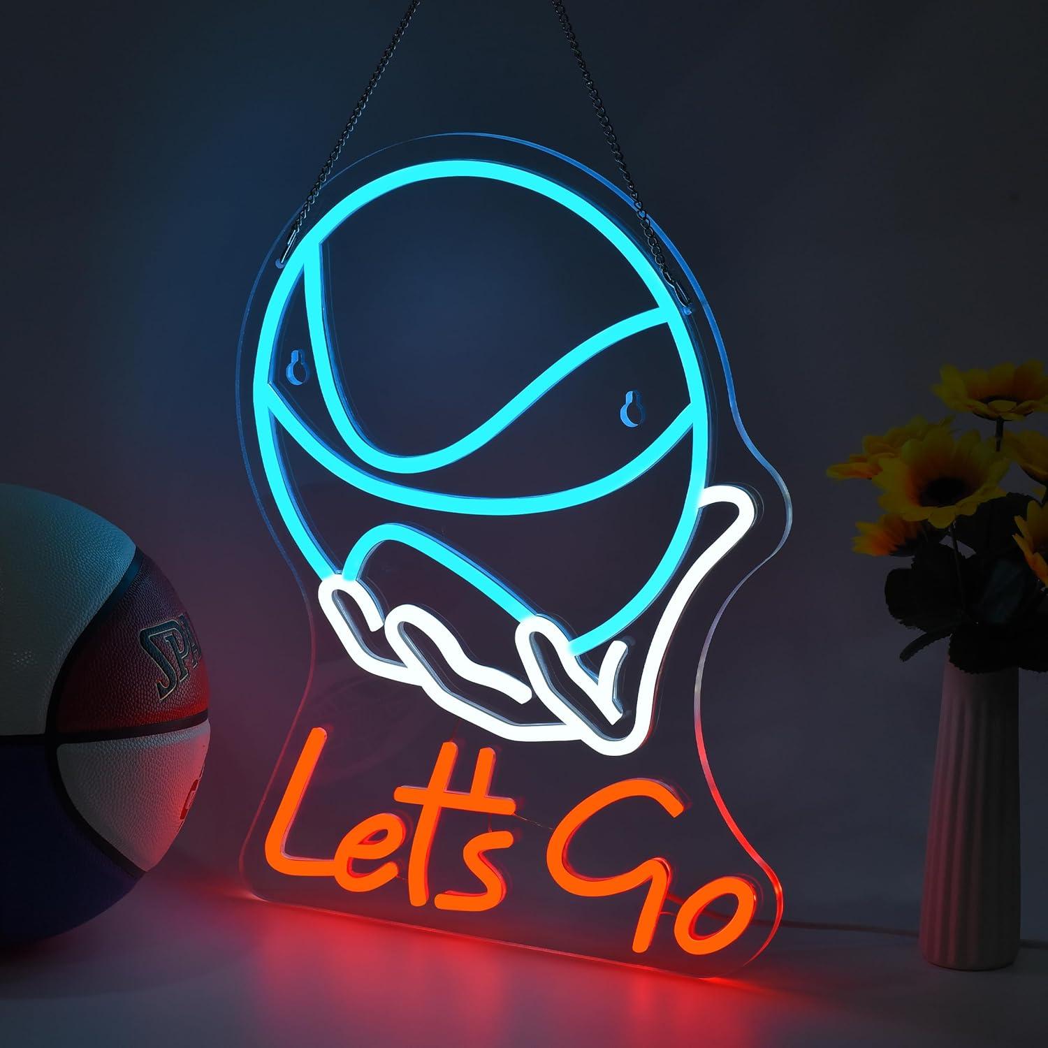 Let's Go Basketball Neon-Schil – Lighting Decoration Ideas Bewertung und Preis