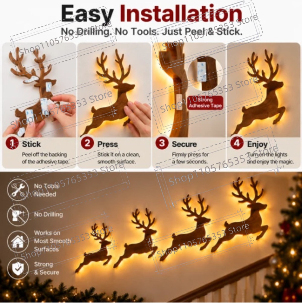 2027 Leuchtende Rentier-Weihna – Lighting Christmas Decor Bewertung und Preis