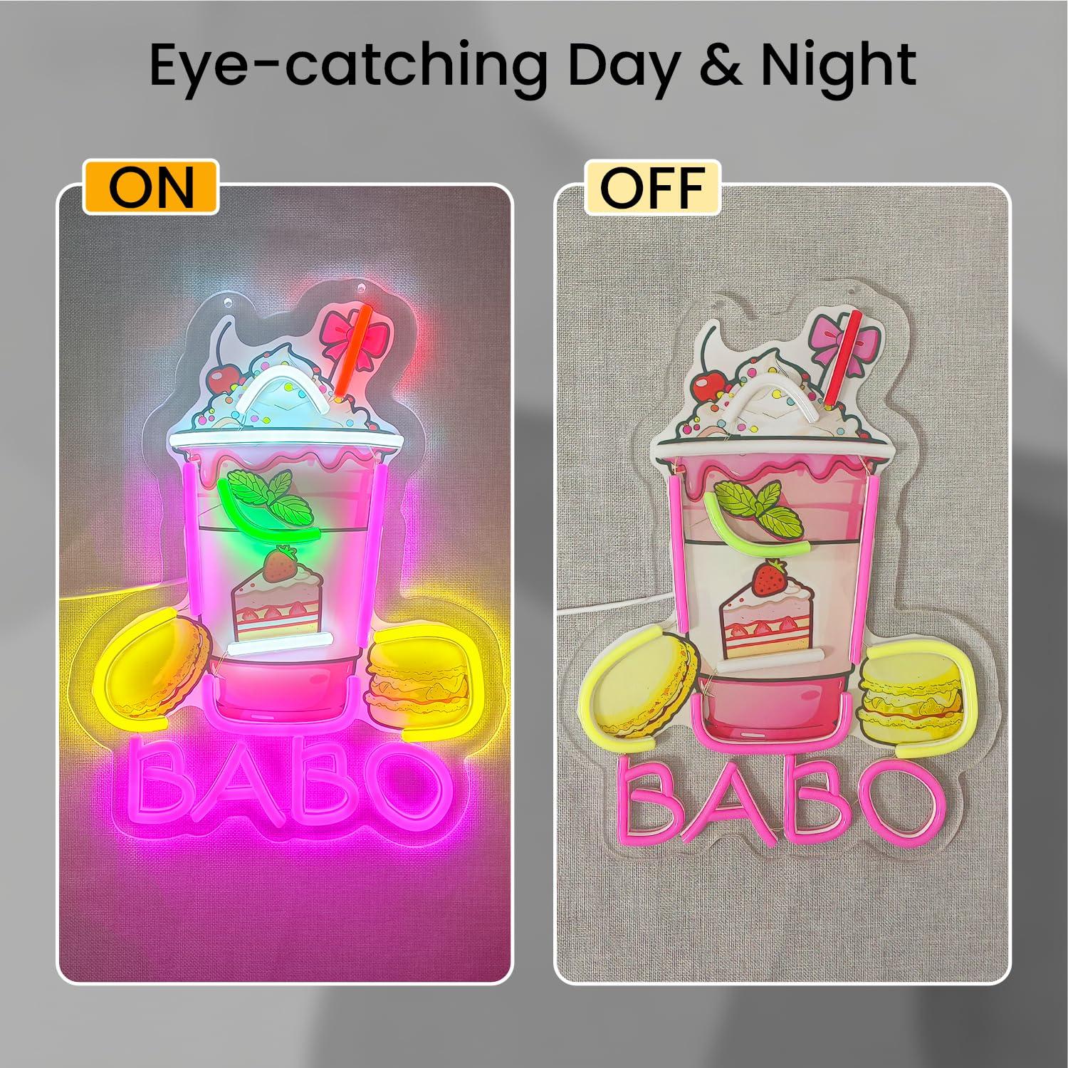 Boba Neon-Schild Leuchtende Bu – Up Lighting Decor Bewertung und Preis