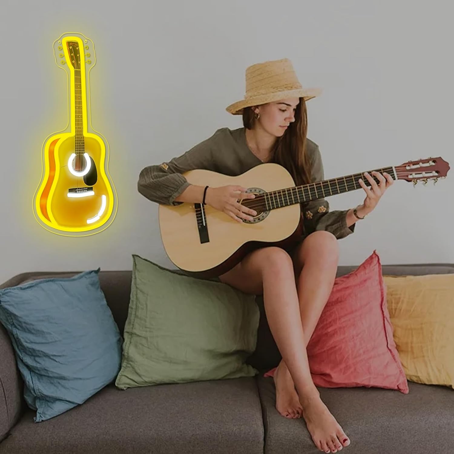 Akustische Gitarre LED-Neonsch – Lighting Christmas Decor Bewertung und Preis